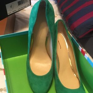Kelly green C wonder Wedge Shoes NWOT